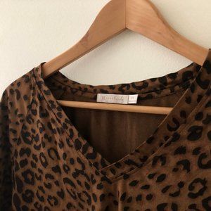 Lovely Leopard Suede Tee - XS
